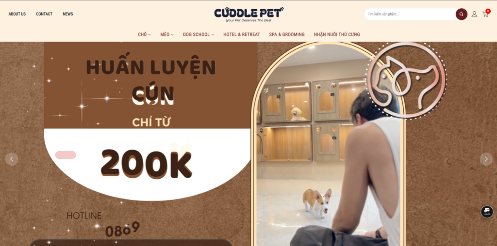Cuddle Pet homepage